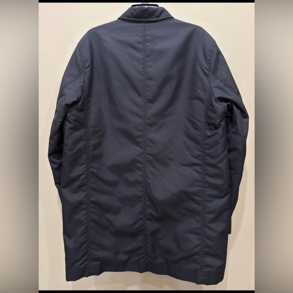 Burberry Black Zip Up Button Coat Size Large Over Coat - Picture 2 of 14